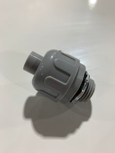 1/2" Nylon Liquid Tight Straight Connector (Gray)