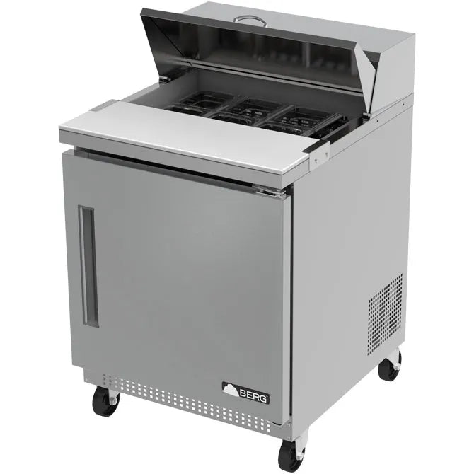 Berg RTR-80 8-Pan Countertop Refrigerated Prep Station 27-1/2W