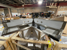 Load image into Gallery viewer, All Stainless Food Truck 3 Compartment 14x14 Corner Sink w (2) 14" DB