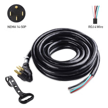 Load image into Gallery viewer, 4-Prong 50A 125/250V Power Cable - 25ft