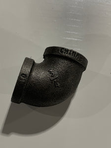 3/4" Black 90° Elbow