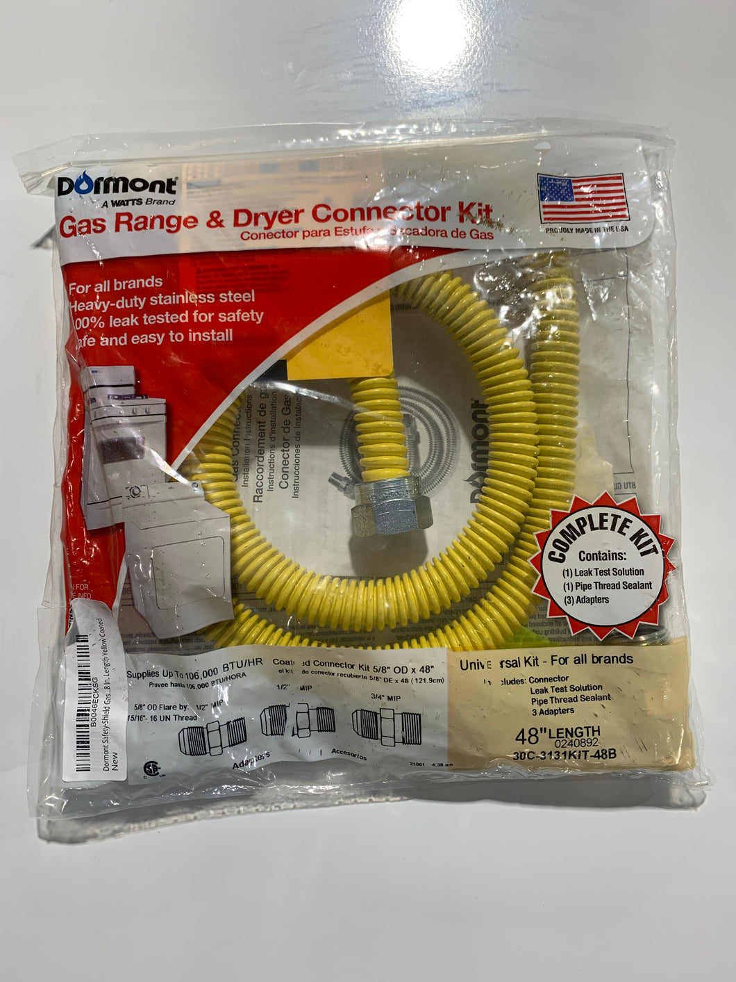 Dormont Safety-Shield Gas Appliance Connector Kit