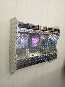 Heavy duty diamond plate shelf unit