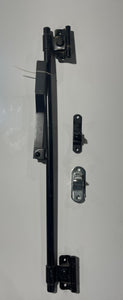 Trailer Door Latching Handle w/ Locking Brackets - Black