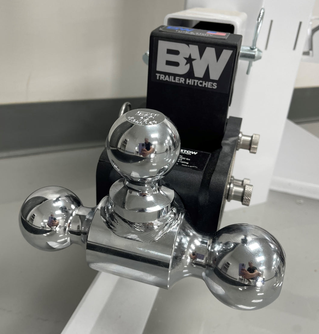 BW Tow & Stow Hitch; Tri-Ball 1-7/8